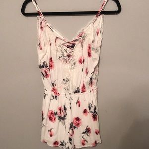 Kendall & Kylie White and Pink Floral Romper